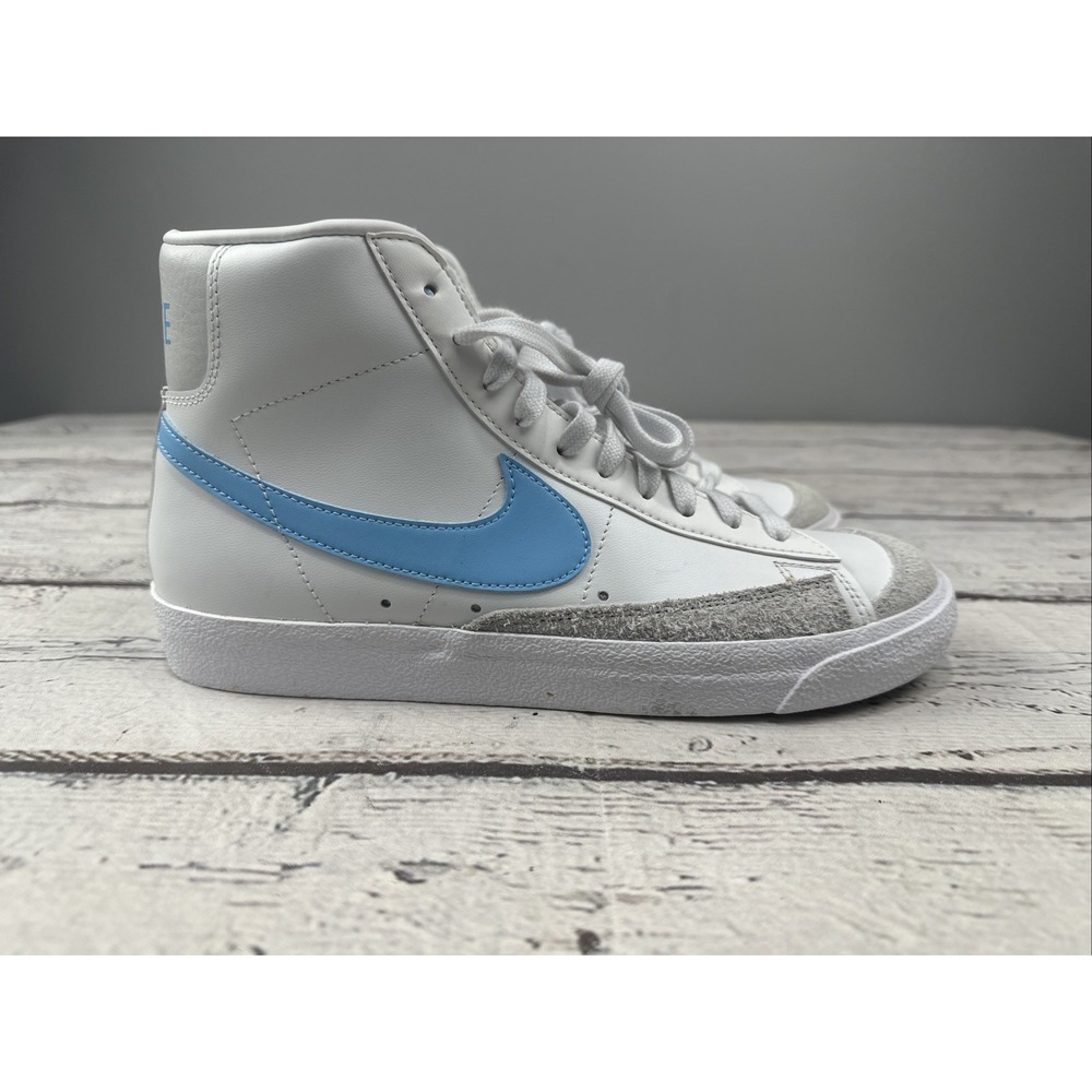 Nike Blazer Mid '77 VNTG White Light Blue Shoes Size 8.5 Men Clean